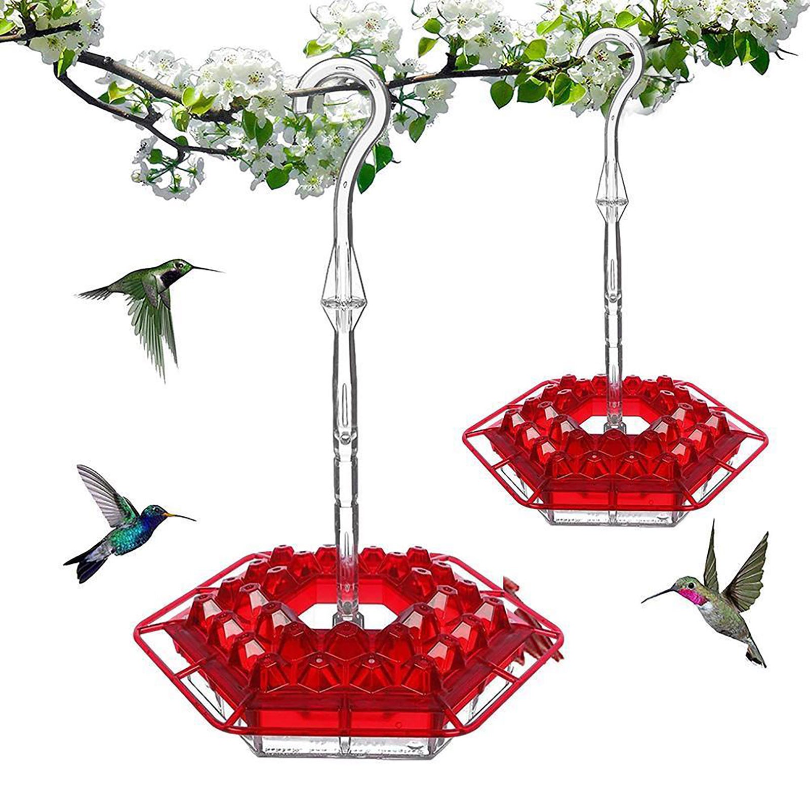 Hummingbird Feeders for Outdoor Marys Hummingbird Feeder with Perch and Built-In Ant Moat Outdoor Bird Feeder Pet Bird Supplies