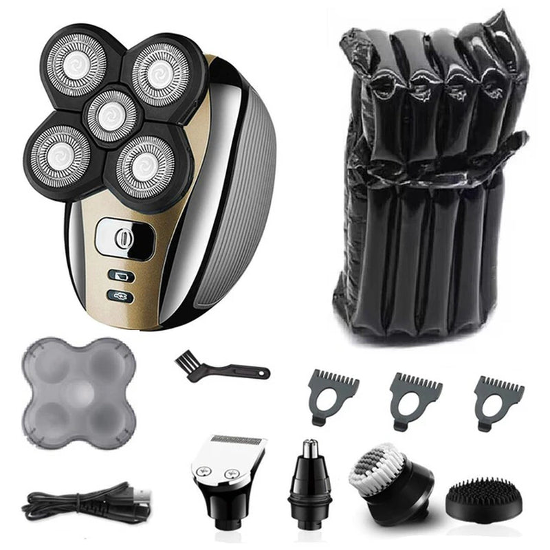 Pro Head Electric Shaver for Men Wet Dry Electric Razor Beard Hair Trimmer Rechargeable Bald Shaving Machine 5In1 Grooming Kits