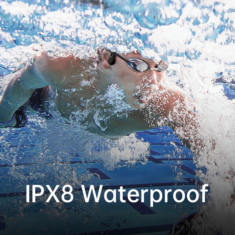 IPX8 Waterproof Bone Conduction Bluetooth Earphones for Swimming