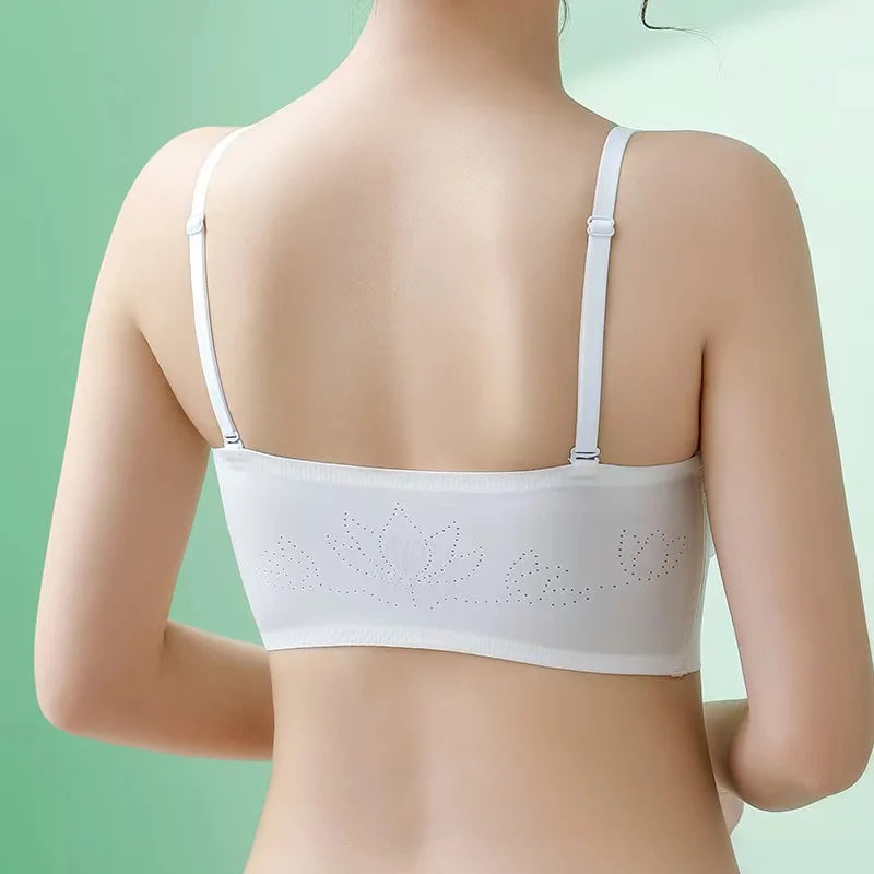 Front Buckle Gathered Non-slip, Anti-sagging, No Trace, No Steel Ring,Underwear, Invisible Strapless Women