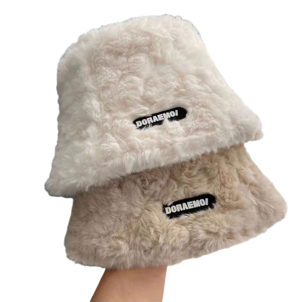 Fisherman Hat Women's Autumn And Winter 2023 New Plush Warmth Korean Style Versatile Bucket Trendy Winter Plush Basin Hat