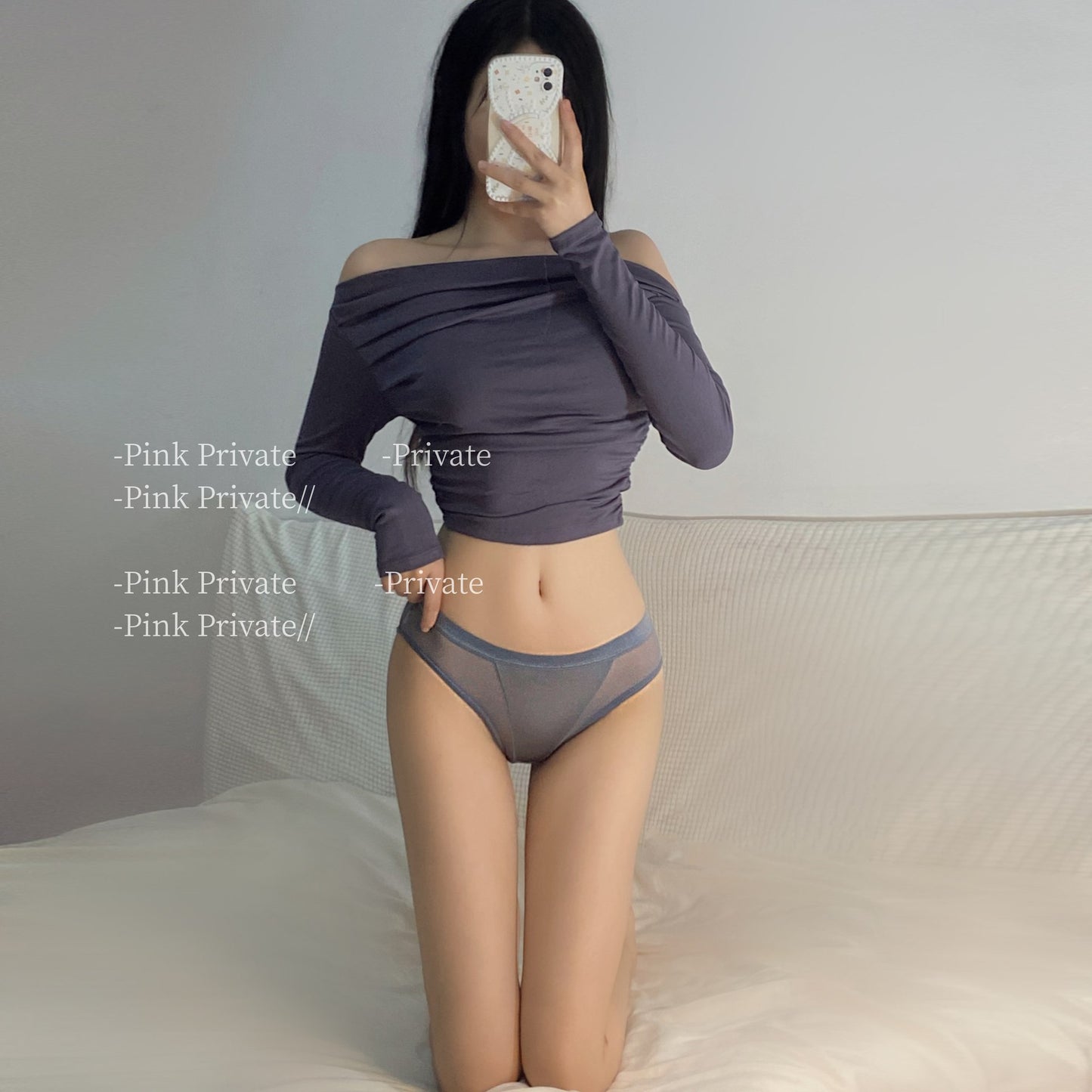 Japanese Style Sexy Hollow Low Waist Pure Cotton Briefs Comfortable Seamless and Mesh Breathable Design for Women