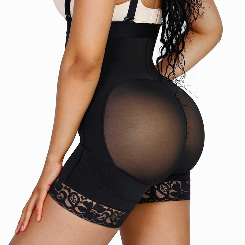 European and American High-Waist Corset Jumpsuit with Detachable Shoulder Straps and Zipper for the Perfect Butt Shaper