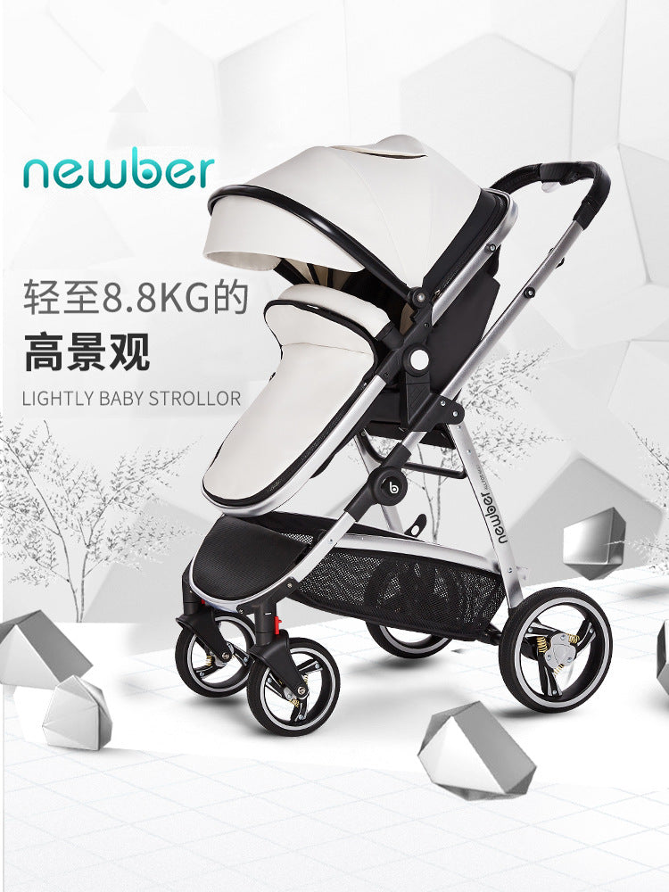 Lightweight Folding Baby Stroller: High Landscape, Sit and Lie, Two-Way Design