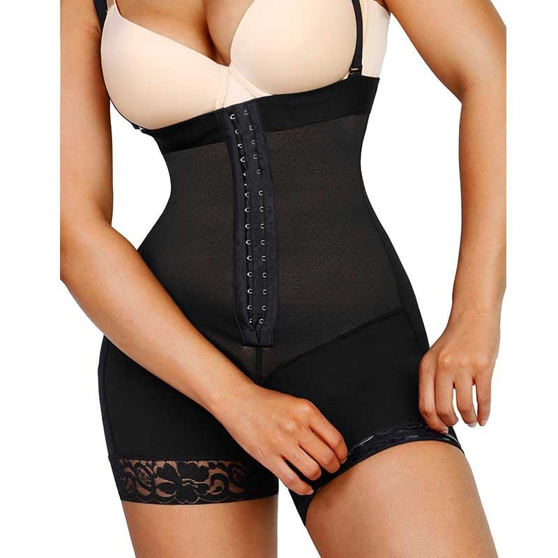 European and American High-Waist Corset Jumpsuit with Detachable Shoulder Straps and Zipper for the Perfect Butt Shaper