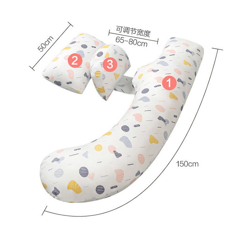 Multifunctional maternity pillow u-shaped waist support side sleeping pillow 3 Piece