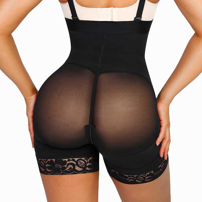 European and American High-Waist Corset Jumpsuit with Detachable Shoulder Straps and Zipper for the Perfect Butt Shaper