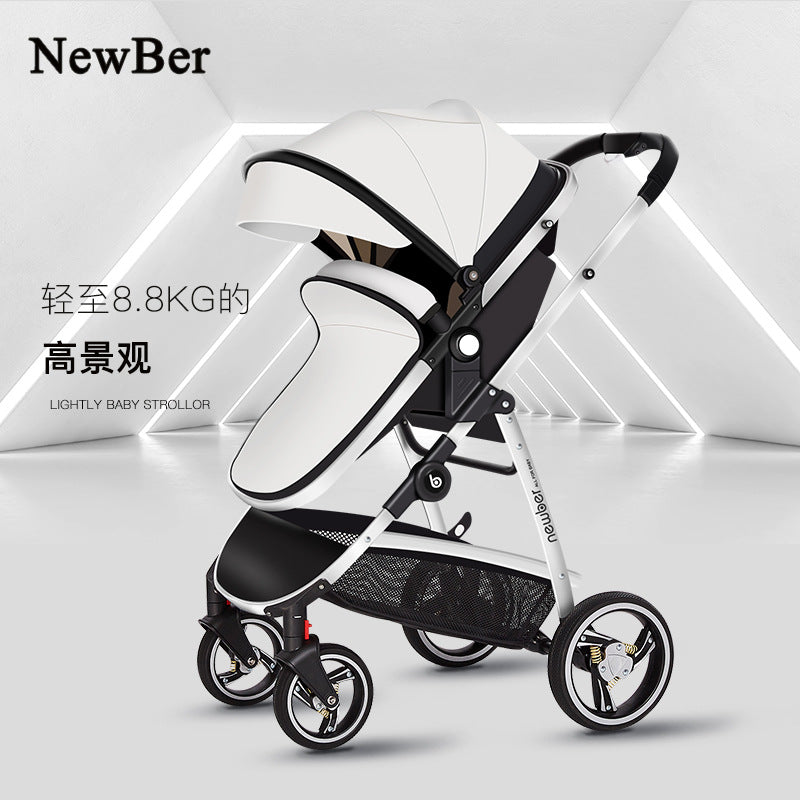 Lightweight Folding Baby Stroller: High Landscape, Sit and Lie, Two-Way Design