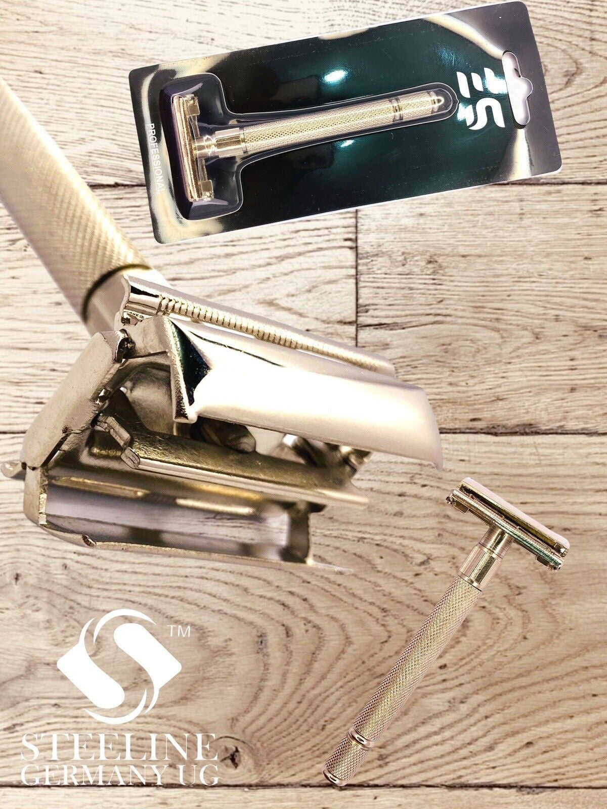 RASOIO SICUREZZA BUTTERFLY TIPO PETTINE CHIUSO OMEGA DOUBLE EDGE SAFETY RAZOR