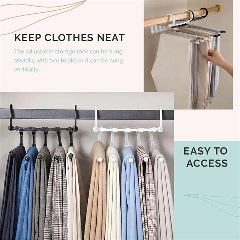 Folding Pants Storage Multifunctional Hanger for Pant Rack Hanger Clothes Organizer Hangers save Wardrobe Space Bedroom Closets