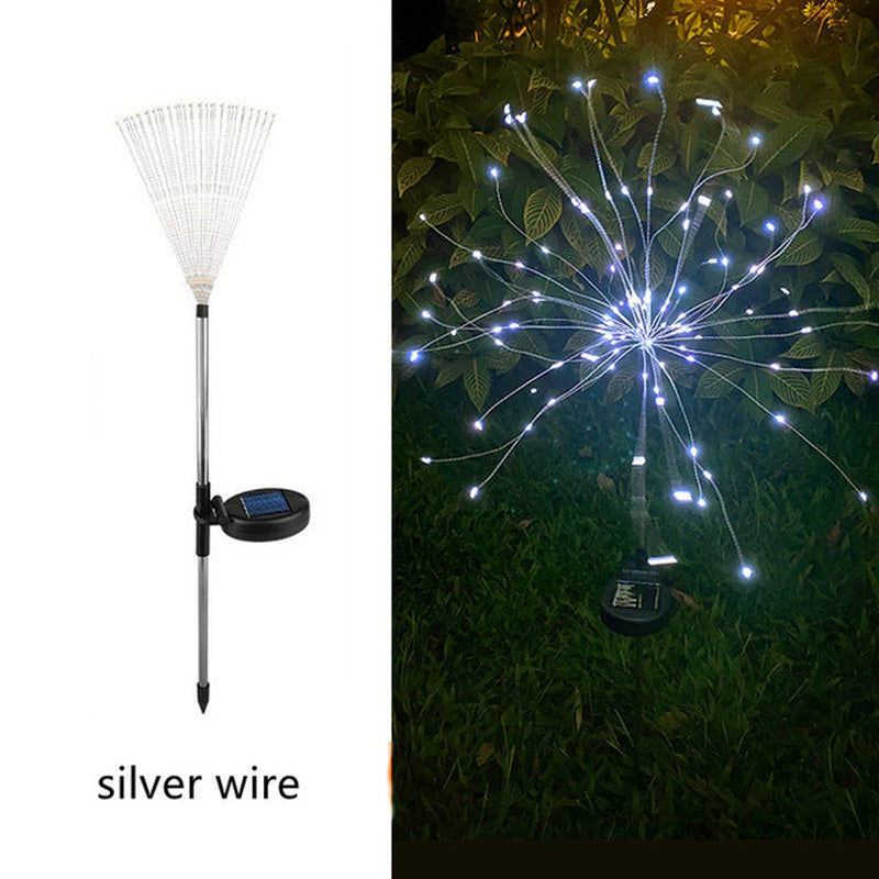 90 LED Solar Lights Outdoor Solar Garden Lights Waterproof Flash Solar String Lights Lawn Firework Lamp Garden Christmas Decor