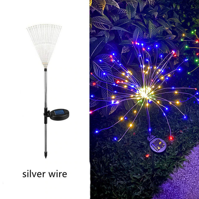 90 LED Solar Lights Outdoor Solar Garden Lights Waterproof Flash Solar String Lights Lawn Firework Lamp Garden Christmas Decor