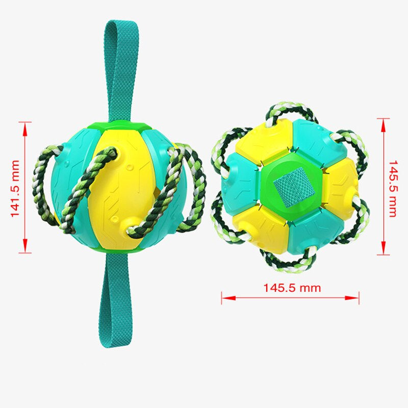 Dog Soccer Ball Interactive Pet Toys Foldable Ball Molar Toy Outdoor Training Ball for Puppy Dog Chew Dog Accessories