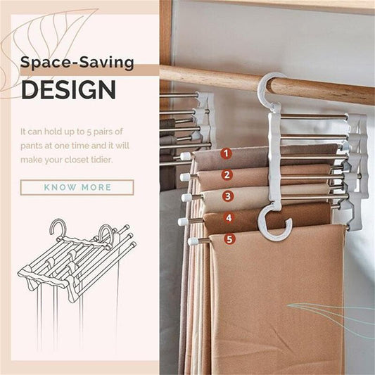 Folding Pants Storage Multifunctional Hanger for Pant Rack Hanger Clothes Organizer Hangers save Wardrobe Space Bedroom Closets