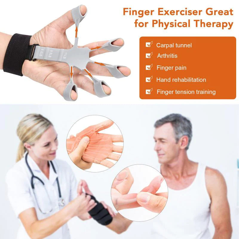 Silicone Gripster Grip Strengthener Finger Stretcher Hand Grip Trainer Gym Fitness Training and Exercise Dropshipping